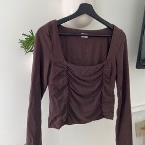 Wilfred Lydia Top In Dark Brown